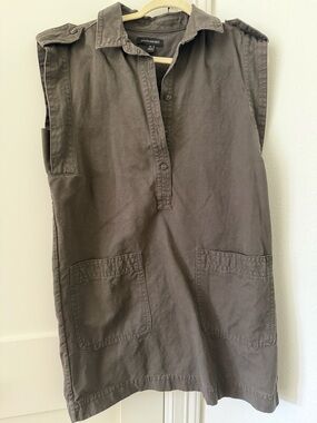 Banana Republic sleeveless utility mini dress in olive brown